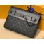 Louis Vuitton Pochette Steamer Bag M80107 Embossed Taurillon Monogram cowhide leather Black
