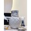 Chanel Shiny Lambskin and Gold-Tone Metal Clutch with Chain Bag Silver 2023