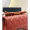 Chanel Wood Handle Small Classic Flap Bag Burgundy 2023
