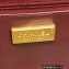 Chanel Wood Handle Small Classic Flap Bag Burgundy 2023