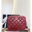 Chanel Wood Handle Bowling Bag Burgundy 2023
