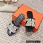 Hermes Oran Sandals in fringed H canvas Black 2023