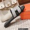 Hermes Oran Sandals in fringed H canvas Black 2023