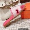 Hermes Oran Sandals in fringed H canvas Pink 2023