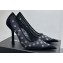Alexander Wang Heel 10.5cm DELPHINE 105 PUMPs IN MESH/CRYSTAL Black 2023