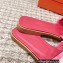 Hermes Oran Sandals in fringed H canvas Pink 2023
