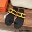 Hermes Georgia Sandals in suede goatskin Yellow 2023