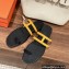 Hermes Georgia Sandals in suede goatskin Yellow 2023