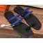 Hermes Georgia Sandals in suede goatskin Blue 2023