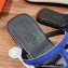 Hermes Georgia Sandals in suede goatskin Blue 2023