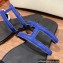Hermes Georgia Sandals in suede goatskin Blue 2023