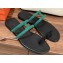 Hermes Georgia Sandals in suede goatskin Green 2023
