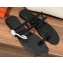 Hermes Georgia Sandals in suede goatskin Black 2023
