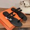 Hermes Georgia Sandals in suede goatskin Black 2023