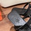Hermes Georgia Sandals in suede goatskin Black 2023