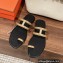 Hermes Georgia Sandals in Metallic Gold 2023