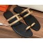 Hermes Georgia Sandals in Metallic Gold 2023