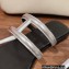 Hermes Georgia Sandals in Metallic Silver 2023