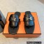 Hermes Galerie Sandals in calfskin Black 2023