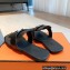 Hermes Galerie Sandals in calfskin Black 2023
