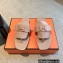 Hermes Galerie Sandals in calfskin Suede Beige 2023