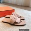 Hermes Galerie Sandals in calfskin Suede Beige 2023