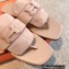 Hermes Galerie Sandals in calfskin Suede Beige 2023