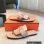 Hermes Galerie Sandals in calfskin Suede Beige 2023