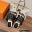 Hermes leather Gwen espadrille Sandals Black 2023