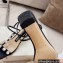 Sergio Rossi Heel 5cm Glitter T-strap Sandals Black with Crystals 2023