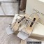 Sergio Rossi Heel 5cm Glitter T-strap Sandals Silver with Crystals 2023