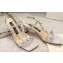Sergio Rossi Heel 5cm Glitter T-strap Sandals Silver with Crystals 2023