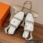 Hermes leather Grace Sandals White 2023