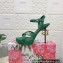 Dolce & Gabbana DG Heel 12cm Platform 1.5cm Logo criss-cross straps sandals Green 2023
