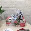 Dolce & Gabbana Heel 10.5cm Blue Printed Floral Sandals White 2023