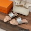 Hermes leather Grace Sandals Beige 2023