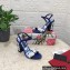 Dolce & Gabbana Heel 10.5cm Blue Printed Floral Sandals Blue 2023