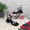 Dolce & Gabbana Heel 6.5cm Polished calfskin sandals Black with crystals 2023