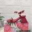 Dolce & Gabbana Heel 6.5cm Polished calfskin sandals Red with crystals 2023