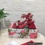 Dolce & Gabbana Heel 6.5cm Polished calfskin sandals Red with crystals 2023