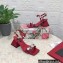 Dolce & Gabbana Heel 6.5cm Polished calfskin sandals Red with crystals 2023