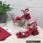 Dolce & Gabbana Heel 6.5cm Polished calfskin sandals Red with crystals 2023