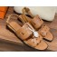 Hermes leather Grace Sandals Brown 2023