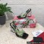 Dolce & Gabbana DG Heel 10.5cm Green Printed PVC Sandals Black 2023