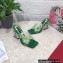 Dolce & Gabbana DG Heel 10.5cm Green Printed PVC Sandals Green 2023