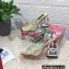 Dolce & Gabbana DG Heel 10.5cm Green Printed PVC Sandals Beige 2023