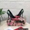 Dolce & Gabbana Heel 10.5cm Rose-print jersey Pumps Black 2023