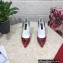 Dolce & Gabbana Heel 10.5cm Rose-print jersey Pumps White 2023