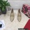 Dolce & Gabbana Heel 10.5cm leather Pumps Beige with Crystal Bow 2023