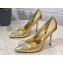 Dolce & Gabbana Heel 10.5cm leather Pumps Gold with Crystal Bow 2023